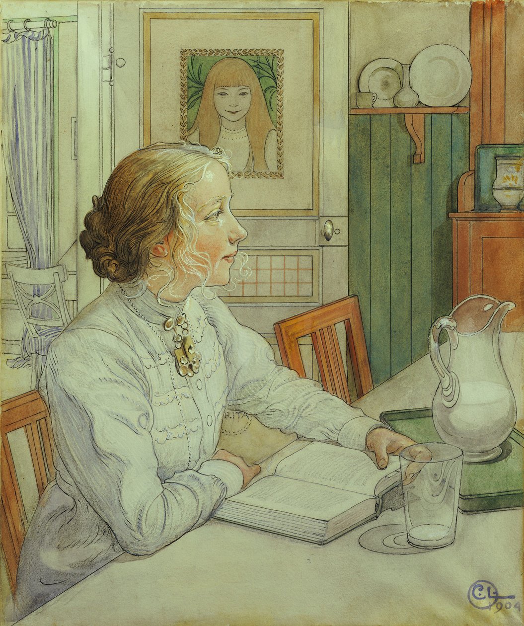 Min ældste datter, 1904 af Carl Larsson