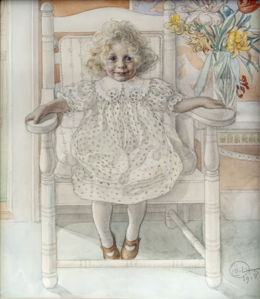 Portræt af Inga-Maria Thiel af Carl Larsson