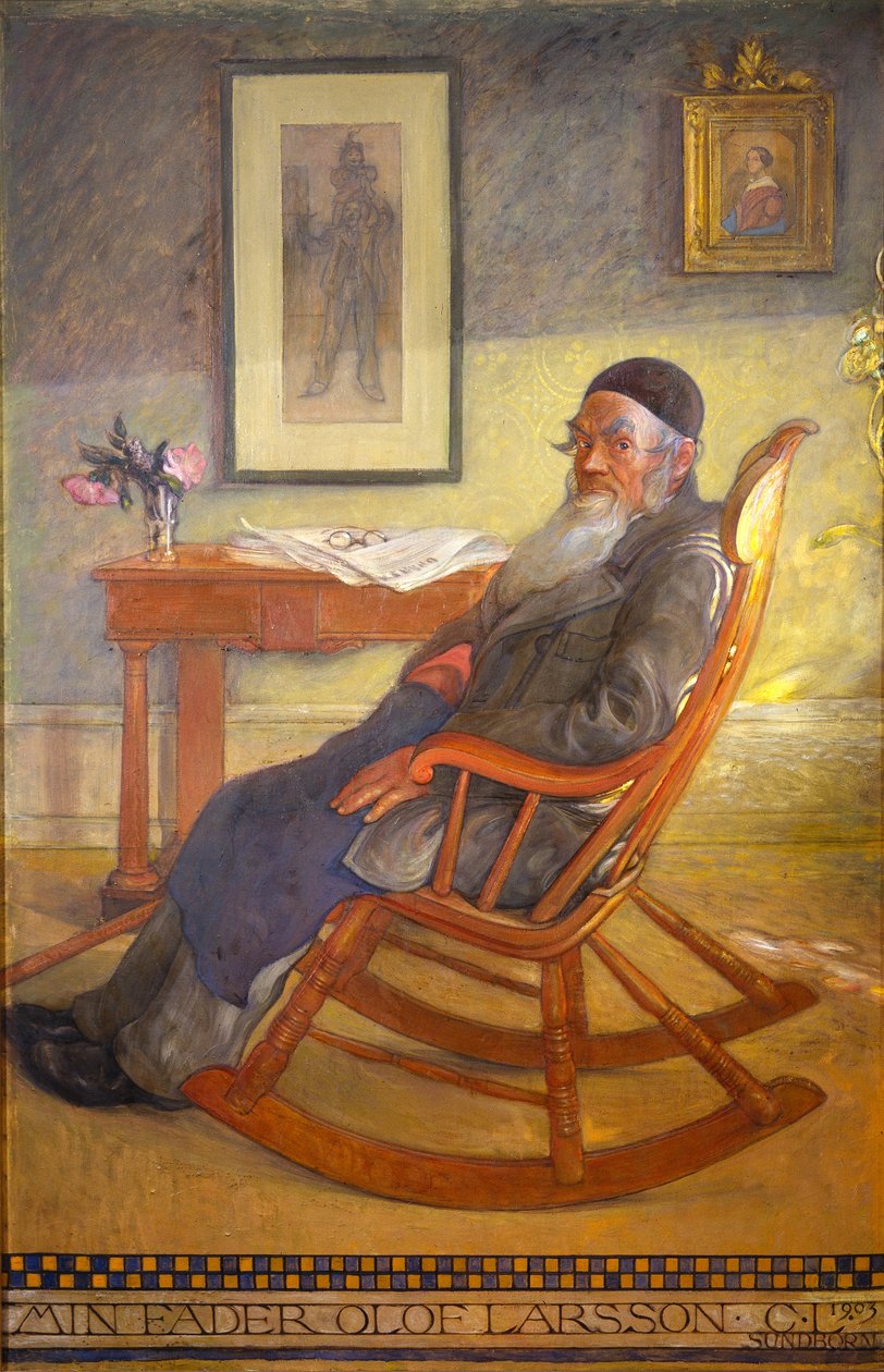 Portræt af kunstnerens far af Carl Larsson
