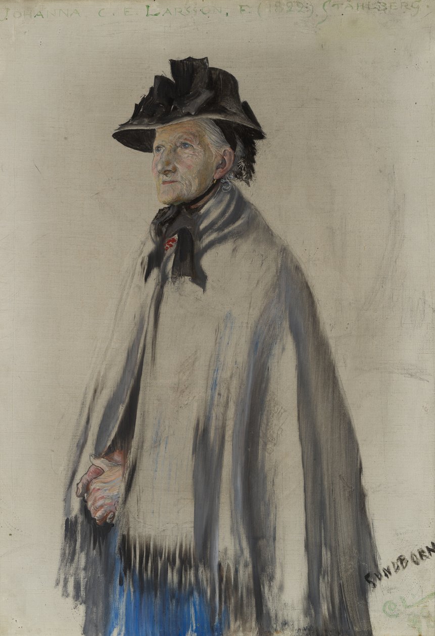 Portræt af kunstnerens mor af Carl Larsson
