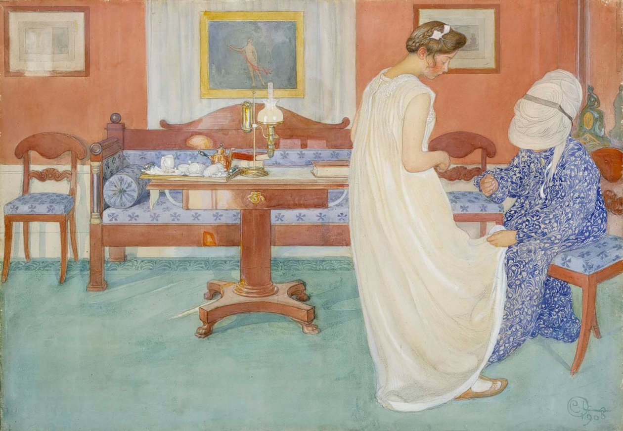 Brudepigen, 1908. af Carl Larsson