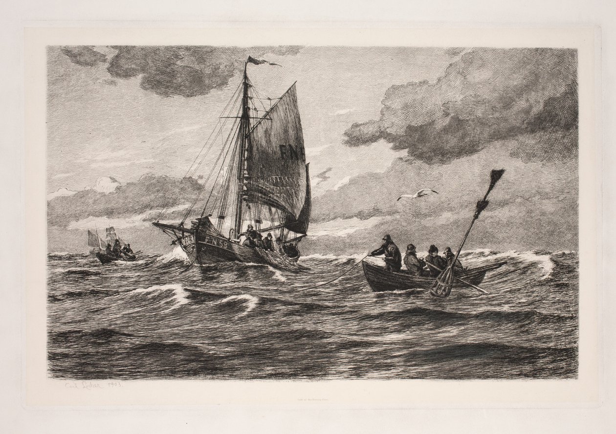 Fiskere på havet af Carl Locher