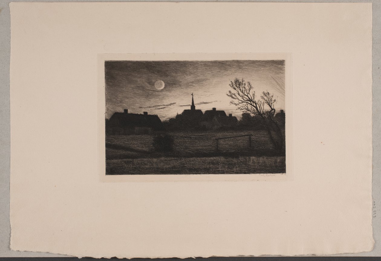 Hornbæk kirke, sommeraften af Carl Locher