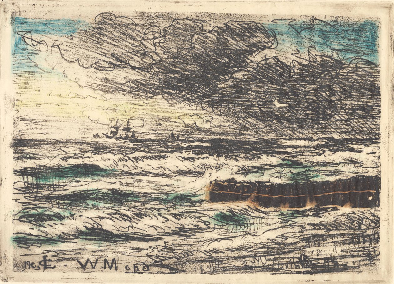 Storm ved Tisvilde af Carl Locher