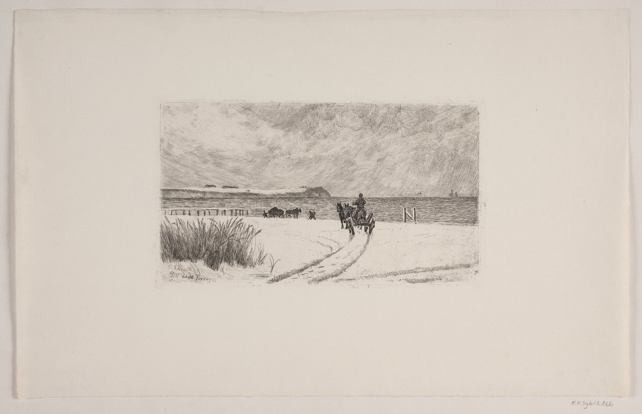 Vinterdag ved Hornbæk af Carl Locher