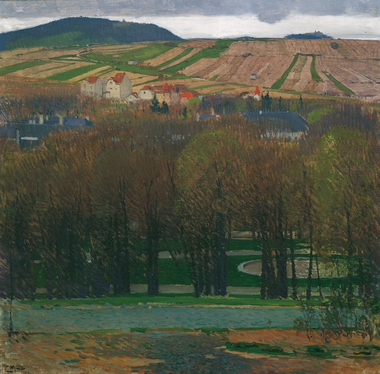 Udsigt over Nußberg fra Heiligenstadt af Carl Moll