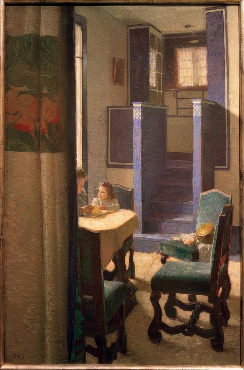 Salon i huset på Hohe Warte af Carl Moll