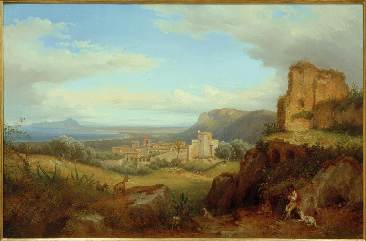 C. Morgenstjerne, udsigt over Terracina af Carl Morgenstern