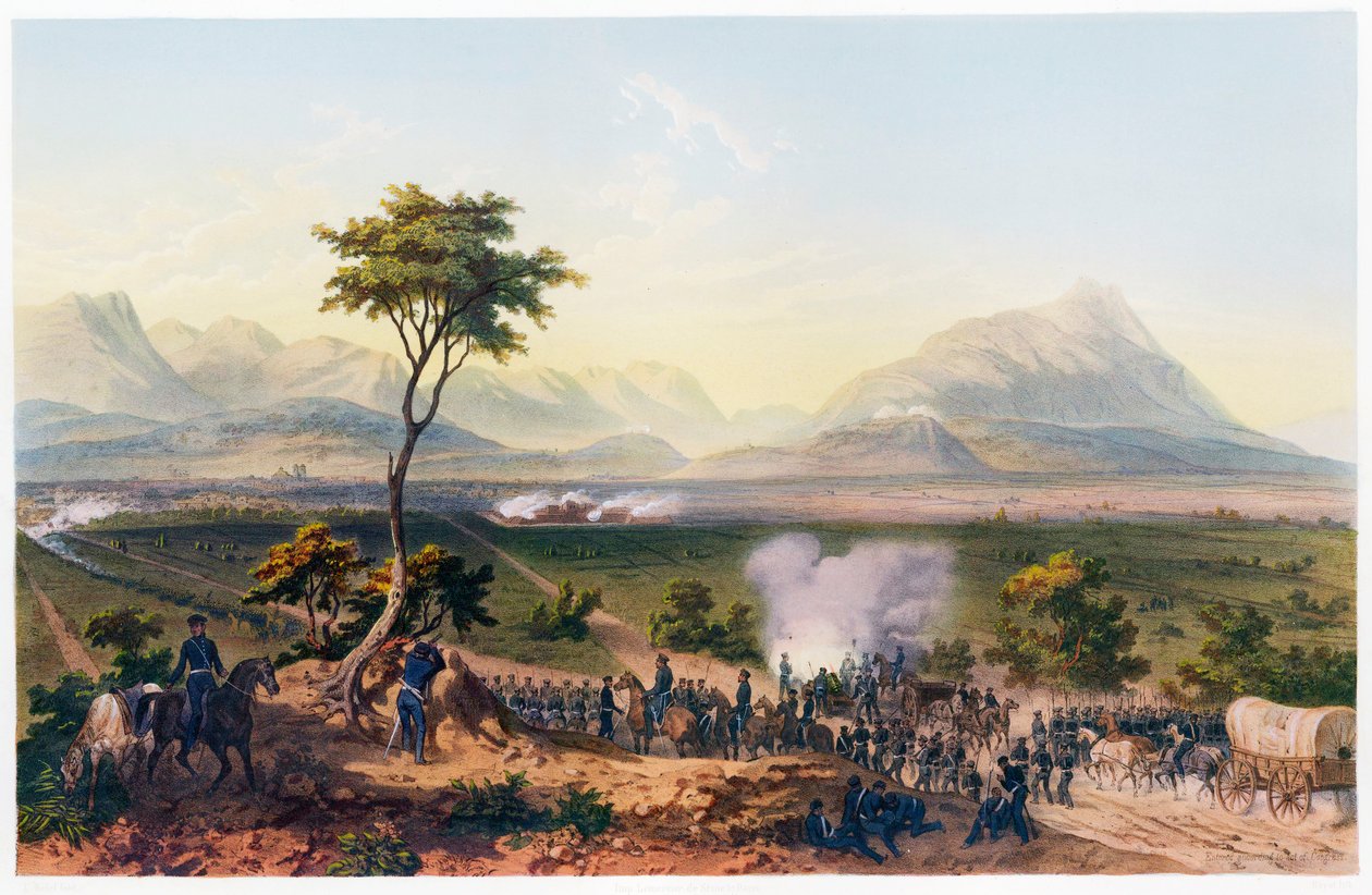 Capture of Monterey, pub. 1851. af Carl Nebel