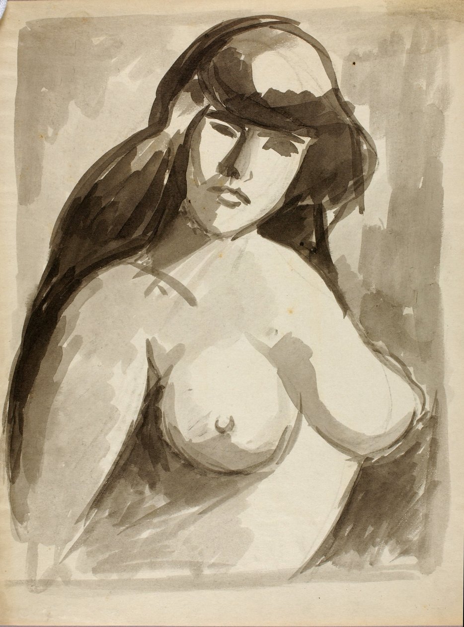 Nøgen kvindelig torso af Carl Newman