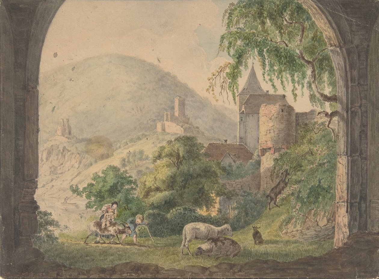 De fire slotte i Neckarsteinach, 1800-1818. af Carl Philipp Fohr