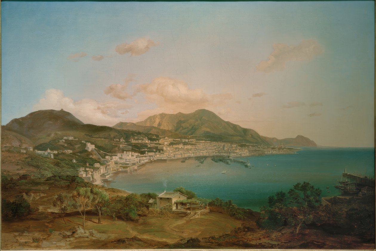 Udsigt over Genova af Carl Rottmann
