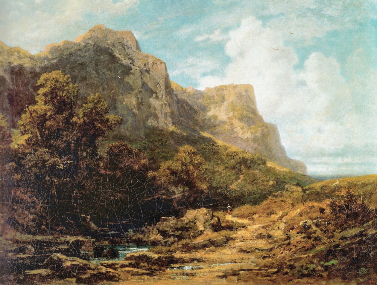Bayersk bjerglandskab af Carl Spitzweg