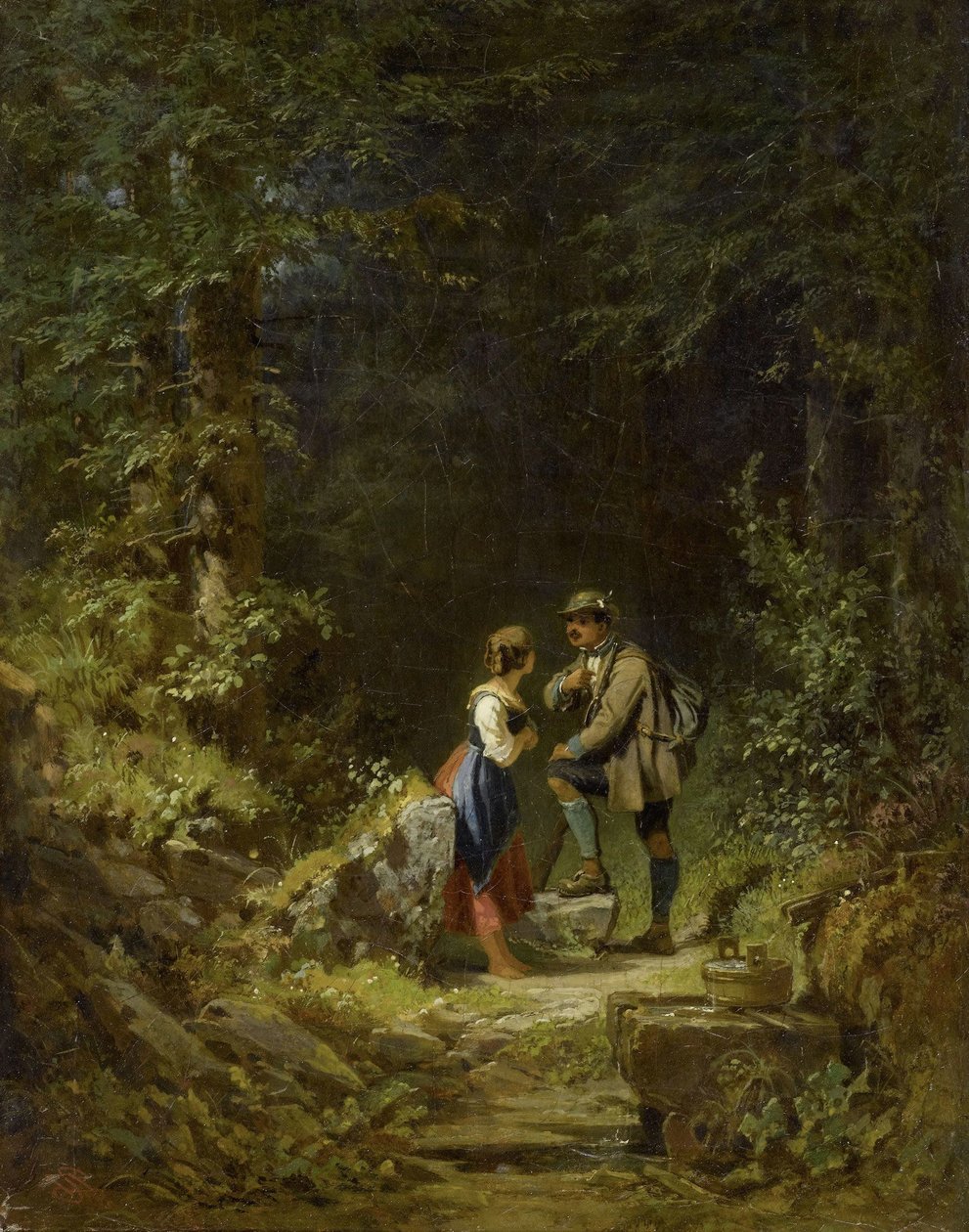 Møde i skoven af Carl Spitzweg