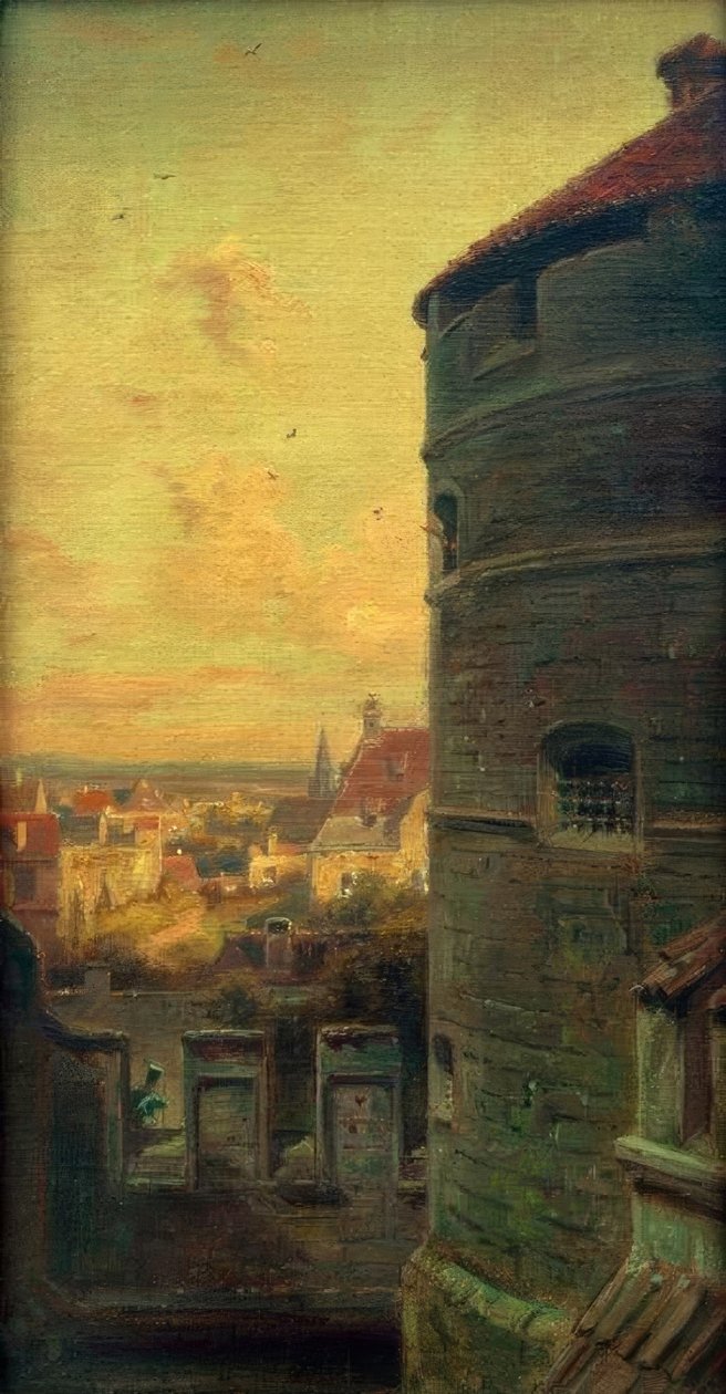 Forrådningstårnet i Rothenburg ob der Tauber af Carl Spitzweg