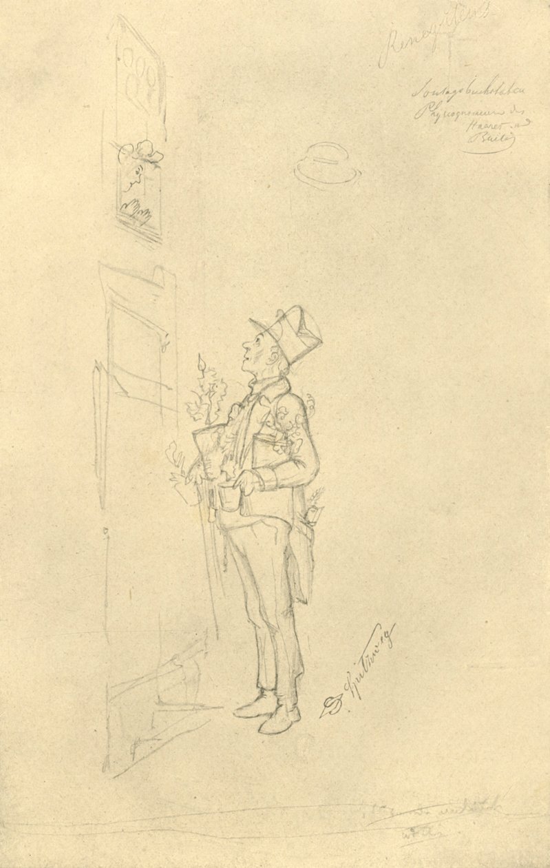 Der Gratulant, midten af slutningen af det 19. århundrede, c1924. af Carl Spitzweg