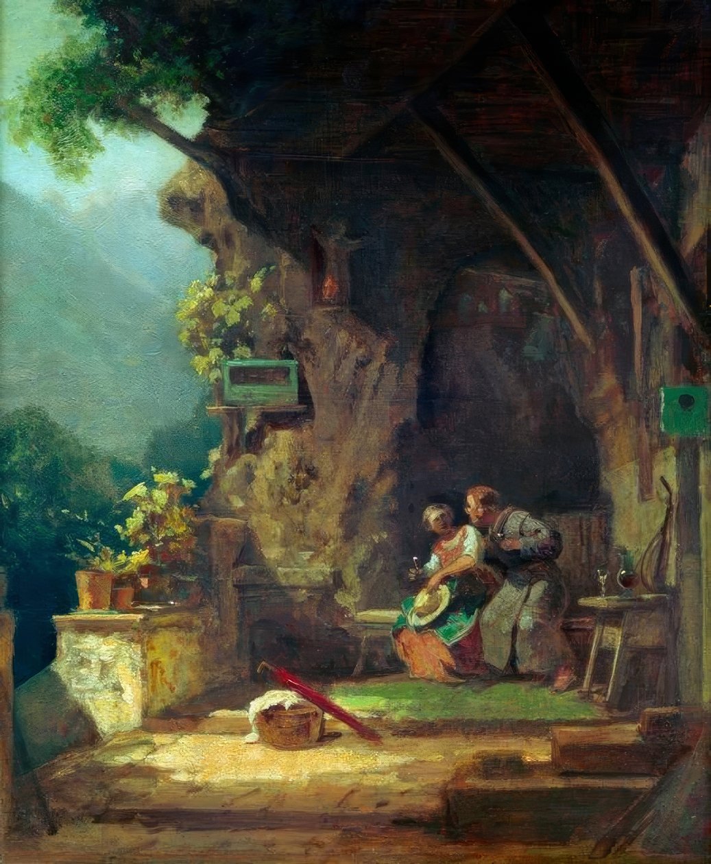 Eremitten i kærlighed af Carl Spitzweg