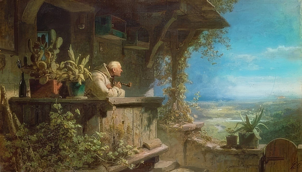 Det brænder. Omkring 1860/62 af Carl Spitzweg