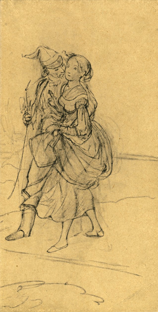 Dangerous Question, midten af ​​slutningen af ​​det 19. århundrede, c1924. af Carl Spitzweg