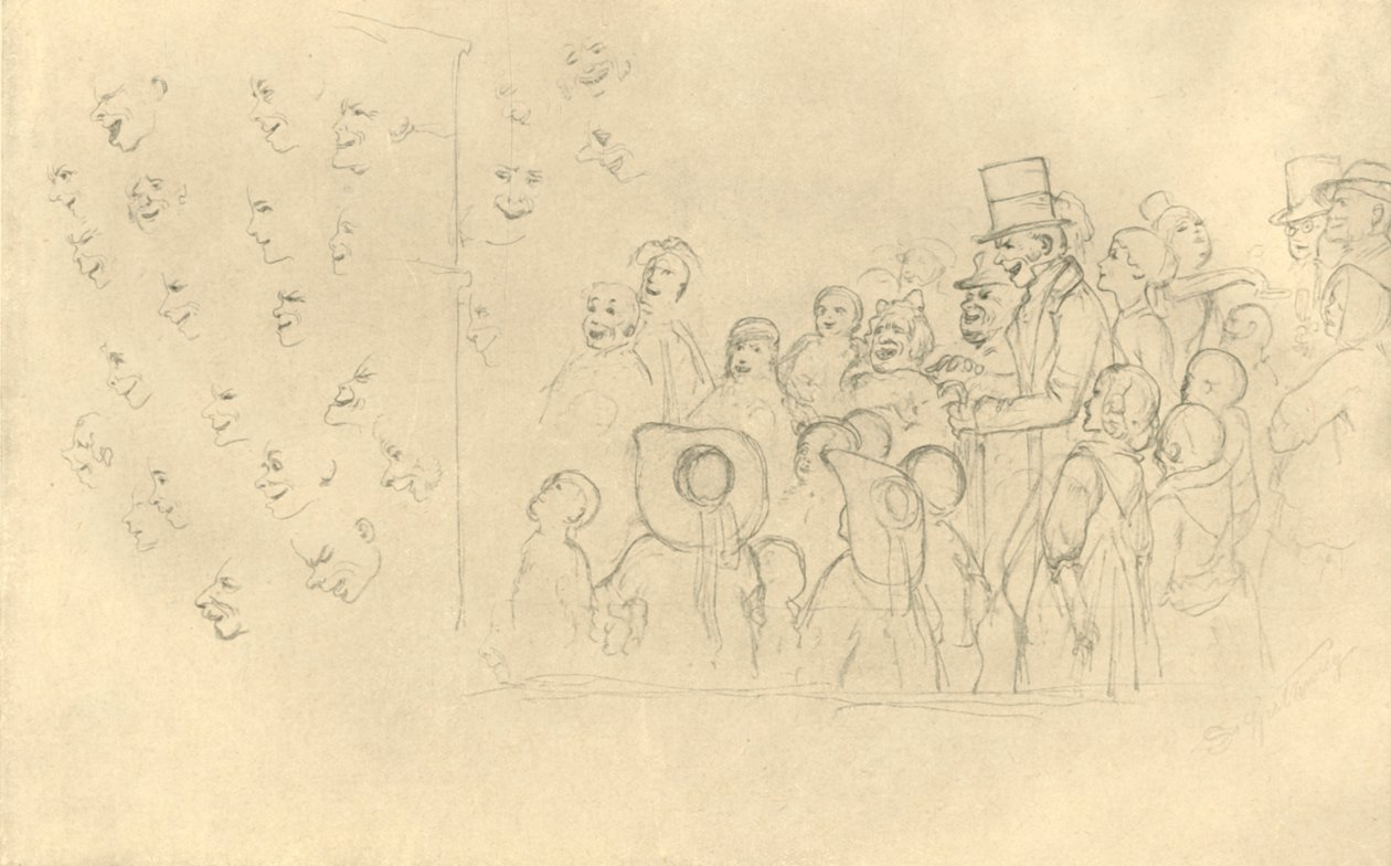 Kasperltheater II, midten af ​​slutningen af ​​det 19. århundrede, c1924. af Carl Spitzweg
