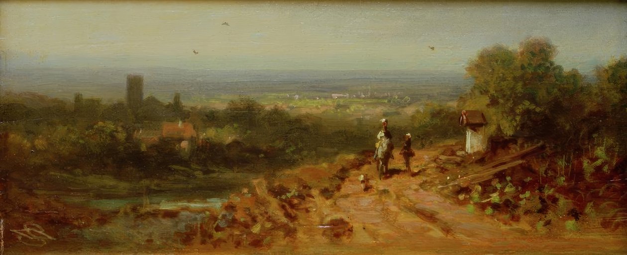 Landskab med rytter af Carl Spitzweg