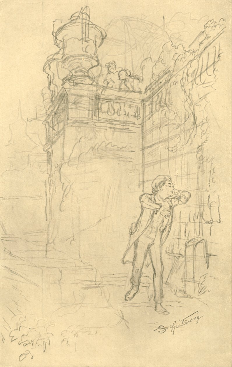 Malvolios Enkel, midten af slutningen af det 19. århundrede, c1924. af Carl Spitzweg