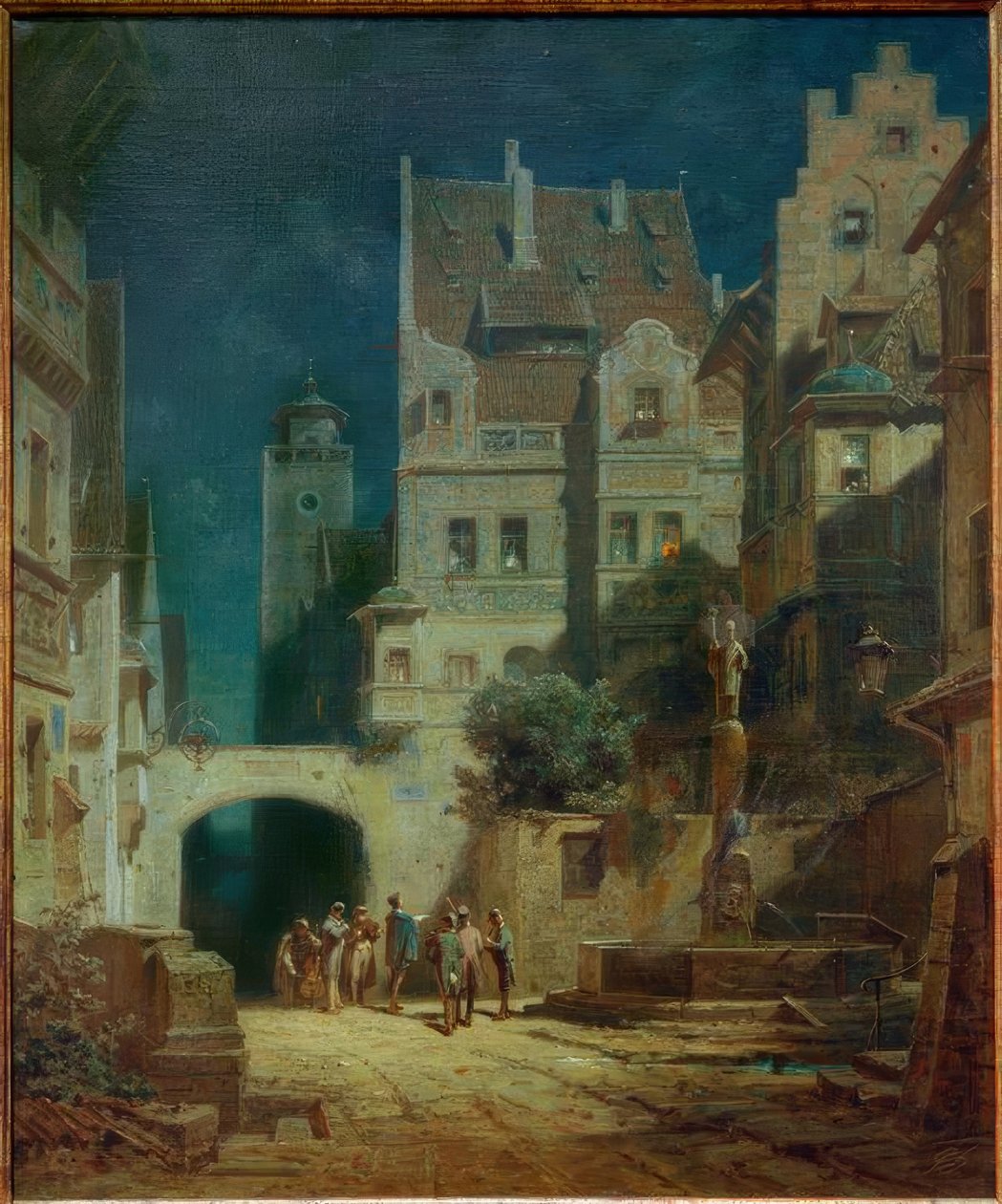 Serenade i måneskin af Carl Spitzweg