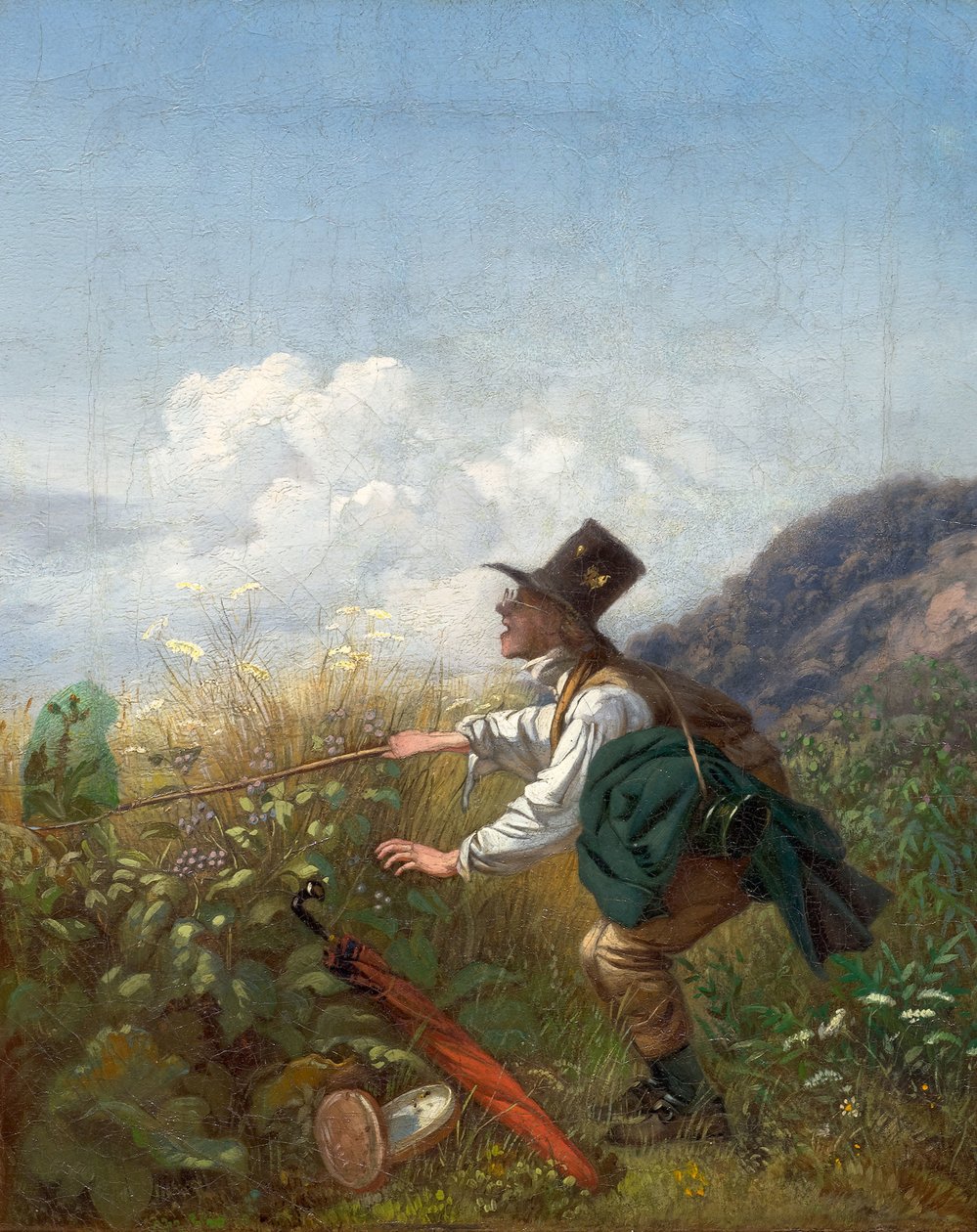 Sommerfuglefangeren Botaniker, ca. 1837. af Carl Spitzweg