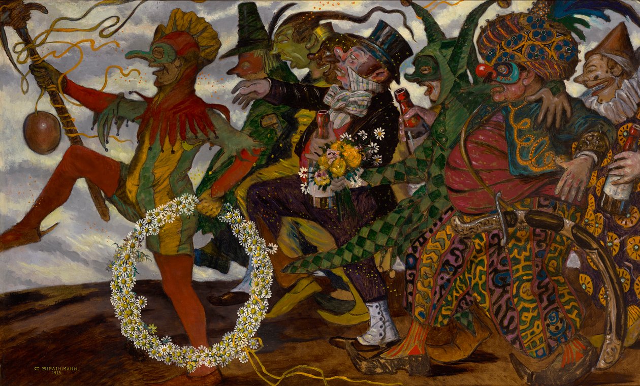 Karnevalsparade (maskerade) af Carl Strathmann