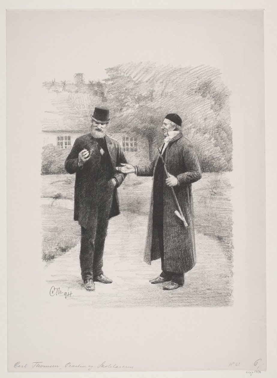 Præsten og skolelæreren af Carl Thomsen