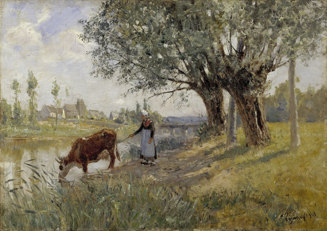 Landskab nær Grez-sur-Loing af Carl Tragardh