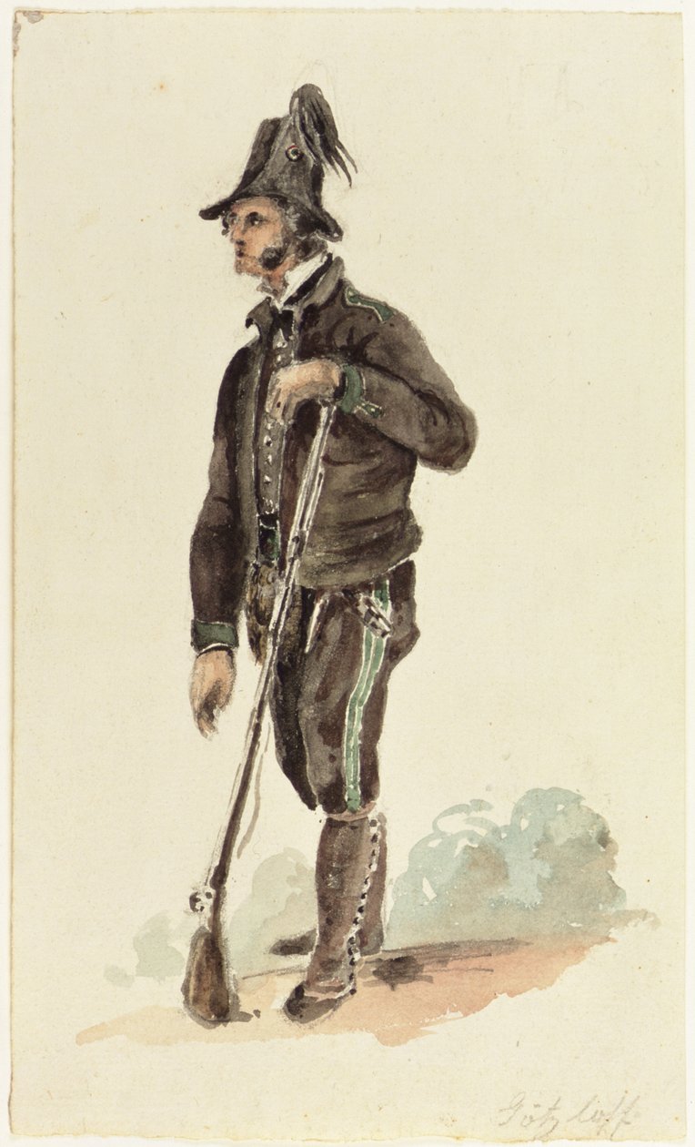 Italiensk jæger, 1830 af Carl Wilhelm Goetzloff