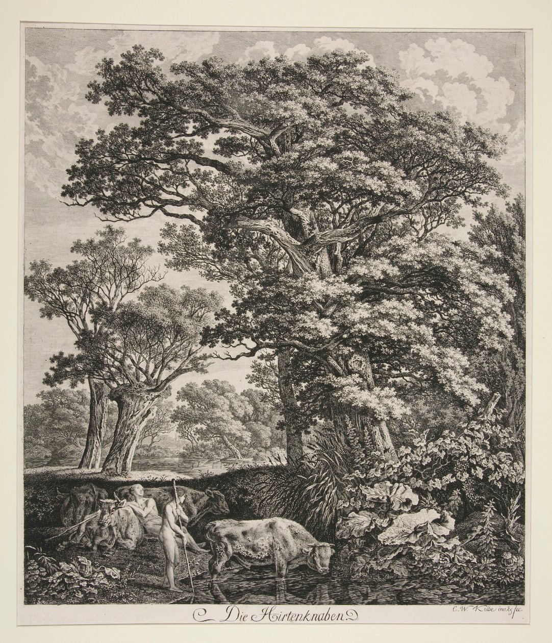 Hyrde-drengene af Carl Wilhelm Kolbe the elder