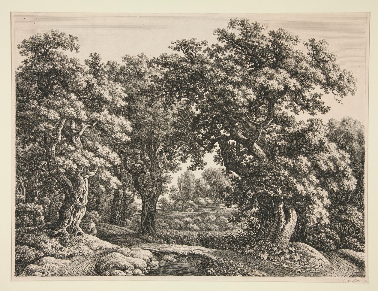 Skovlandskab af Carl Wilhelm Kolbe the elder