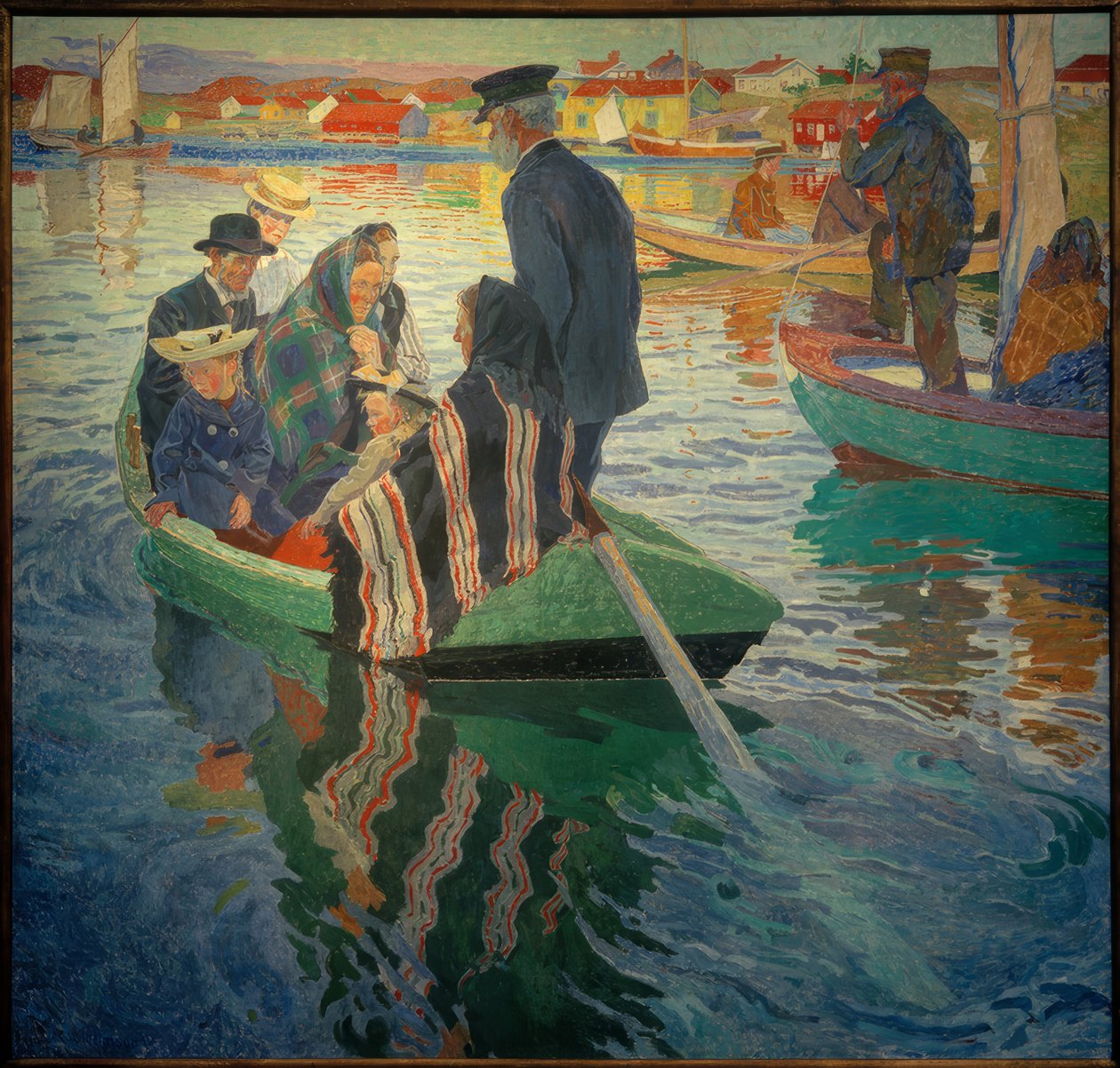 Kirkegængere i en båd af Carl Wilhelm Wilhelmson