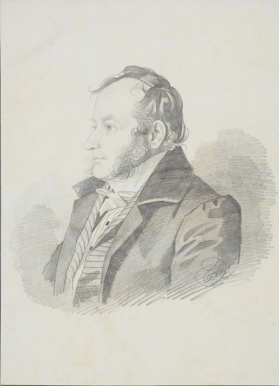 Portret af E.E. Jungzurt, 1830 s. af Carl von Hampeln