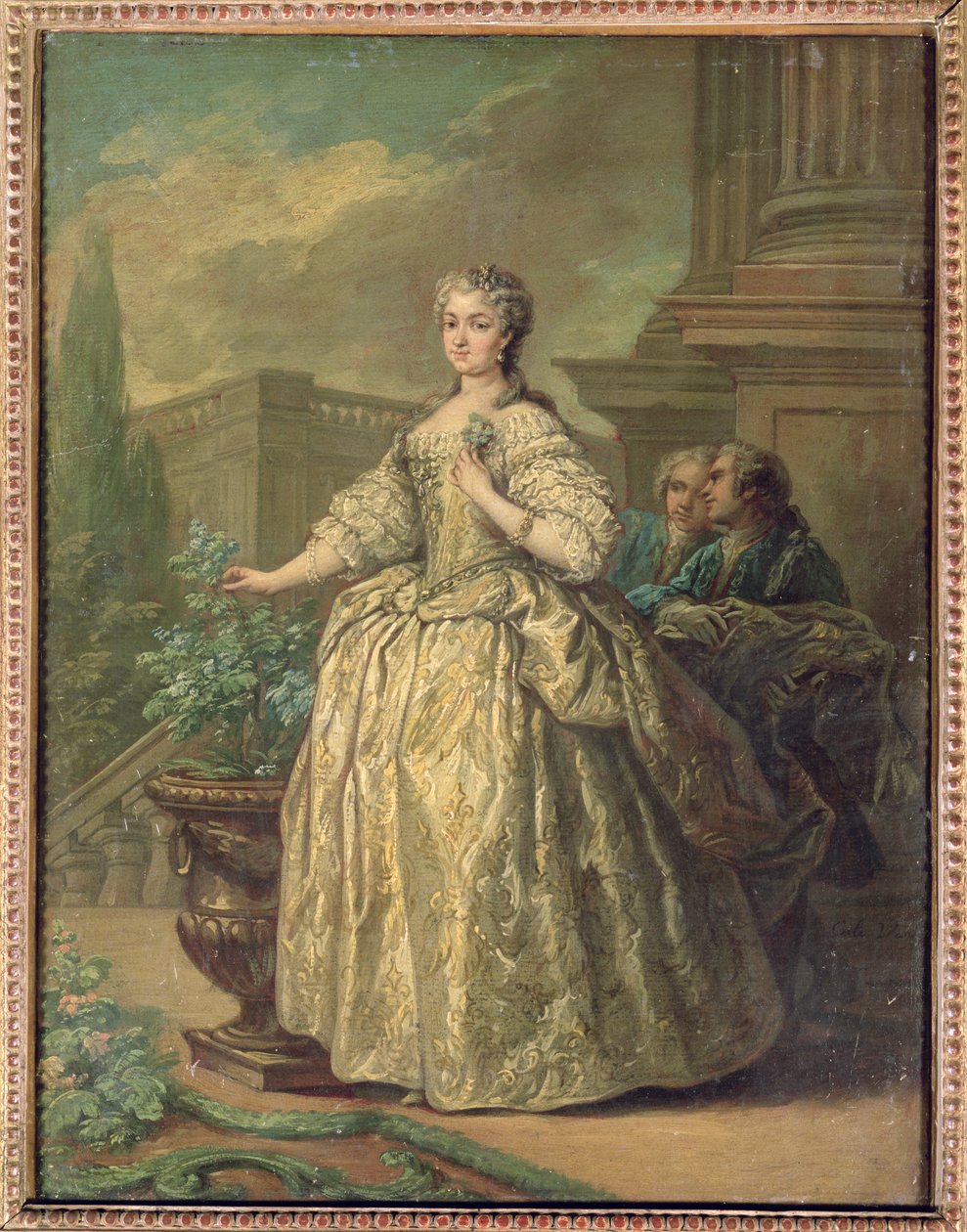 Portræt af Maria Leszczynska (1703-68) 1747 (olie på kort) af Carle van Loo