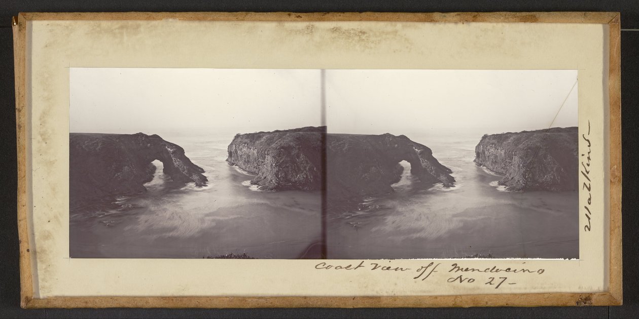 Kystudsigt ud for Mendocino af Carleton E. Watkins
