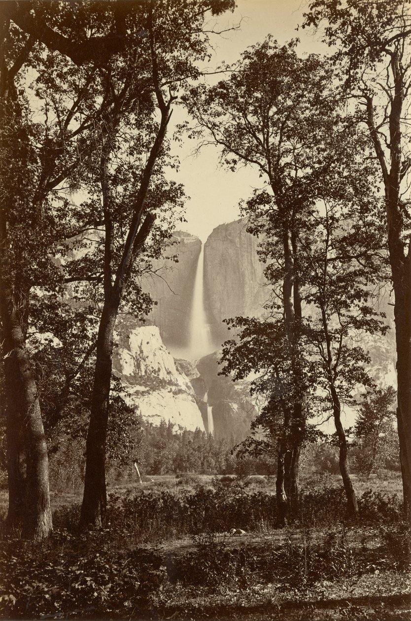 Yosemite Falls, 2634 ft. af Carleton E. Watkins