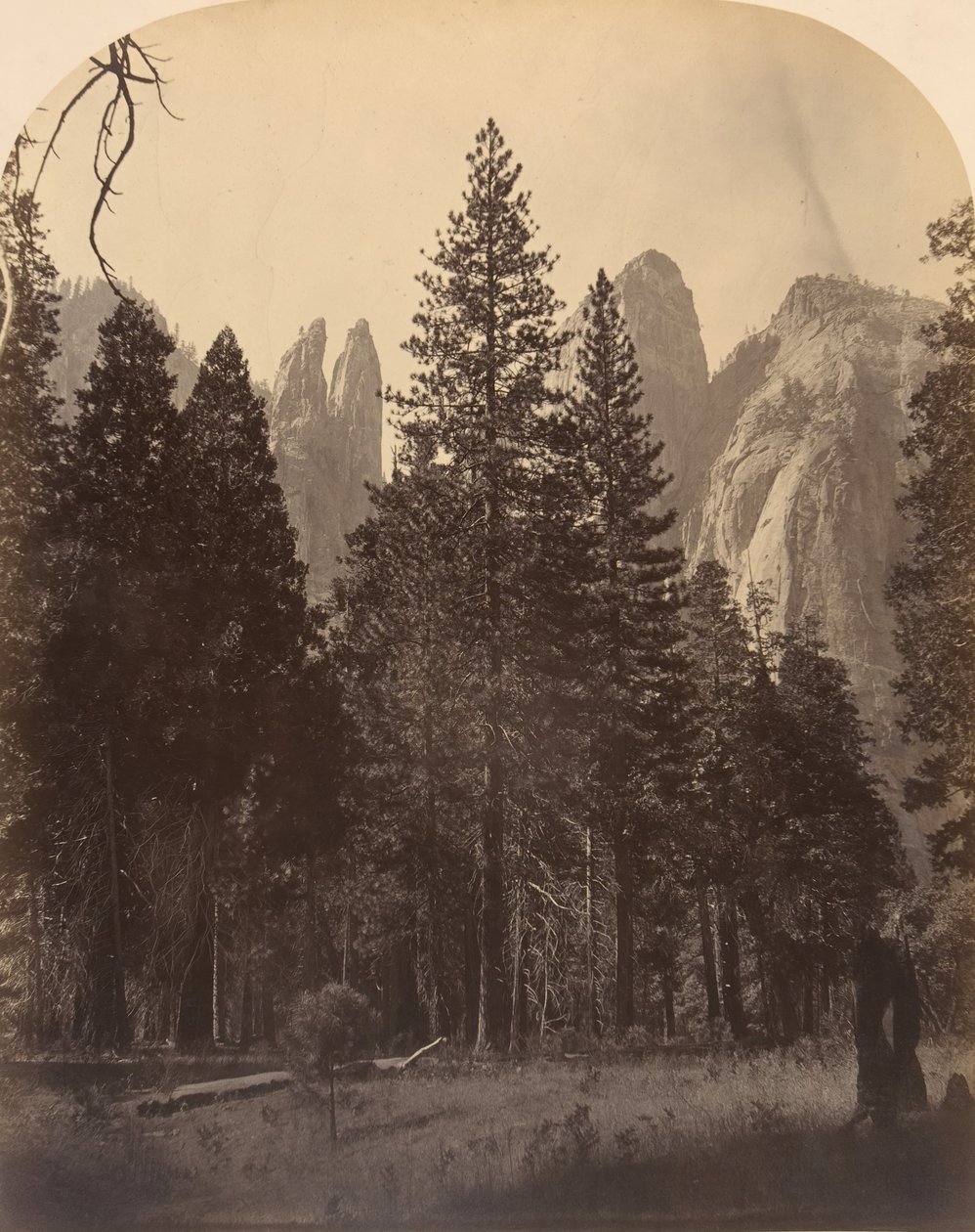 Cathedral Towers, 1861. af Carleton Emmons Watkins