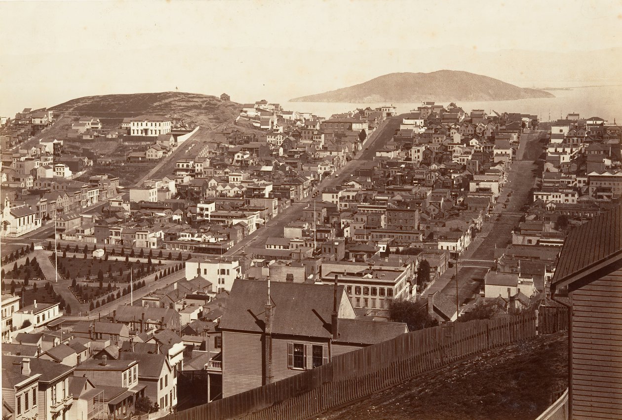 San Francisco, 1864, trykt ca. 1876. af Carleton Emmons Watkins