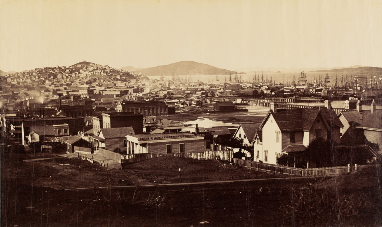 [Byens front fra Rincon Hill i 1860]. af Carleton Watkins