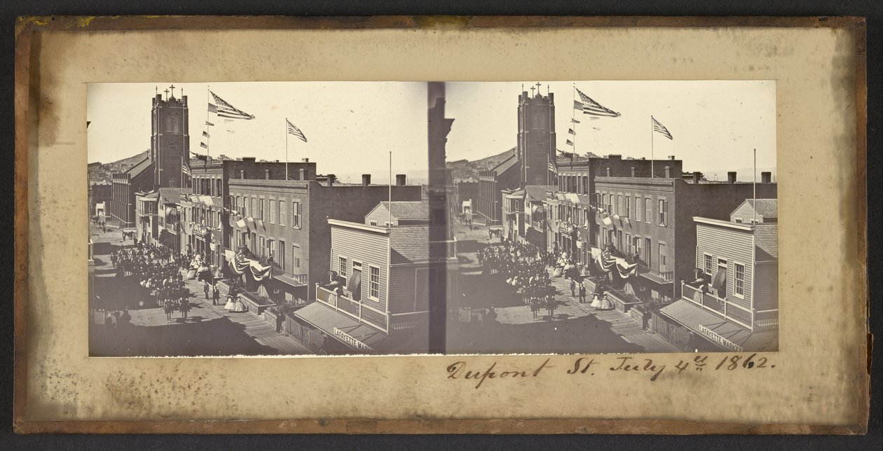 Dupont Street, 4. juli 1862 af Carleton Watkins