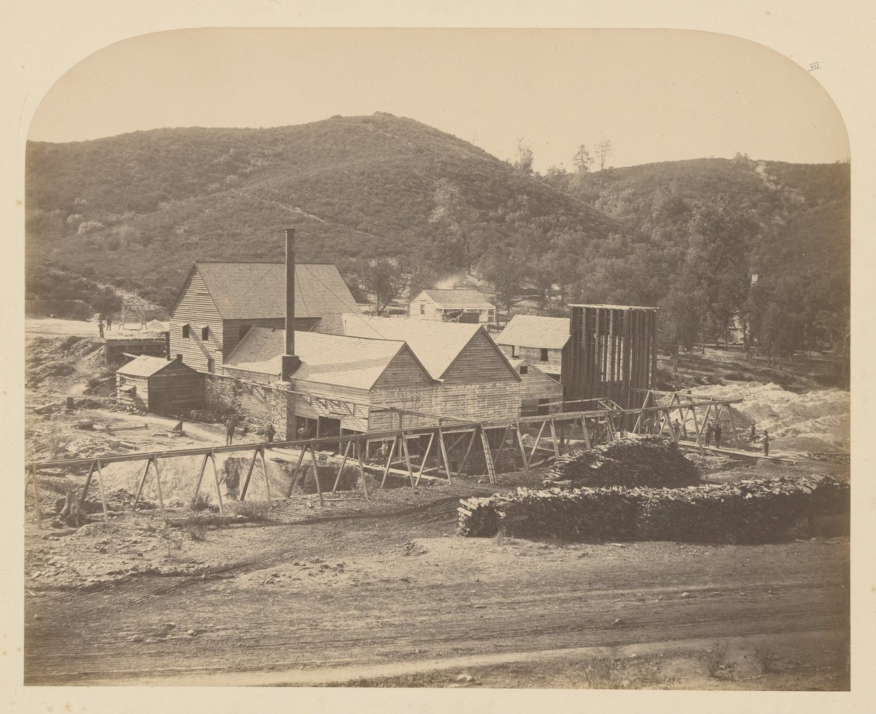 Mount Ophir Mill af Carleton Watkins