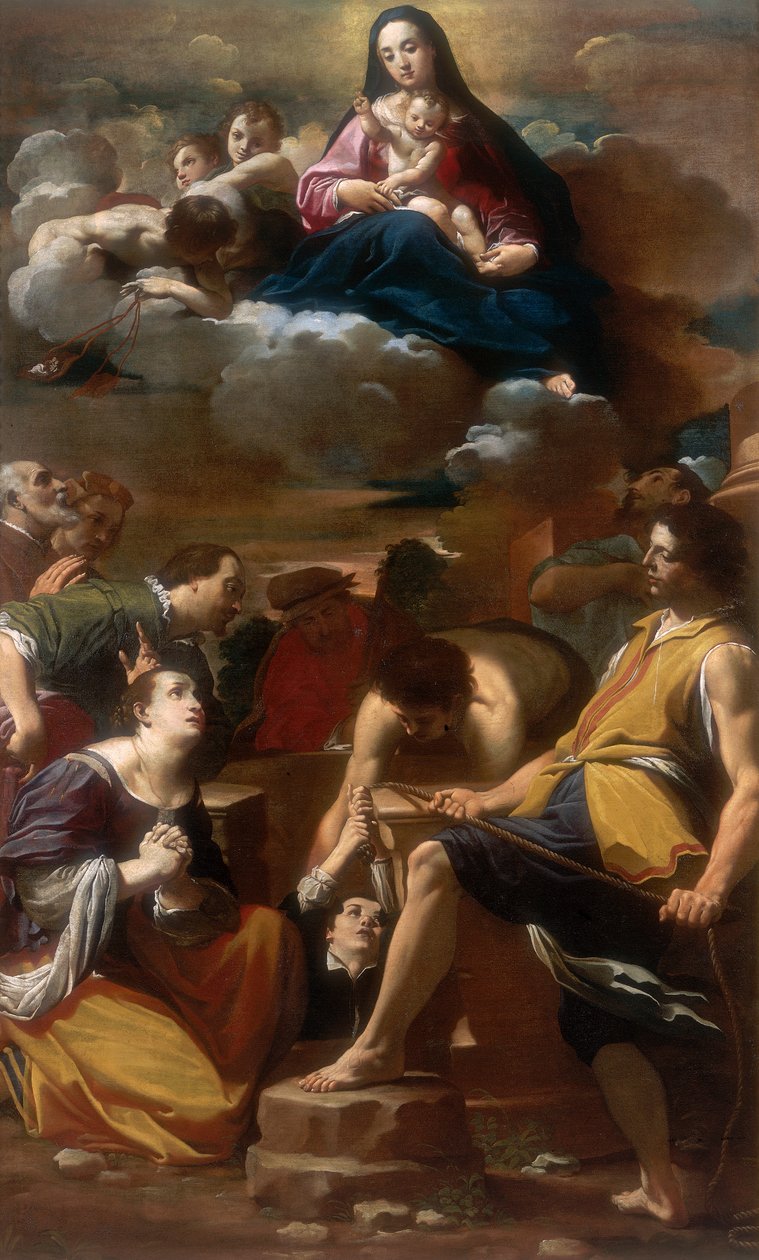 Miracle of Our Lady of Mount Carmel, værk af Carlo Bononi, konserveret på Galleria Estense i Modena af Carlo Bononi