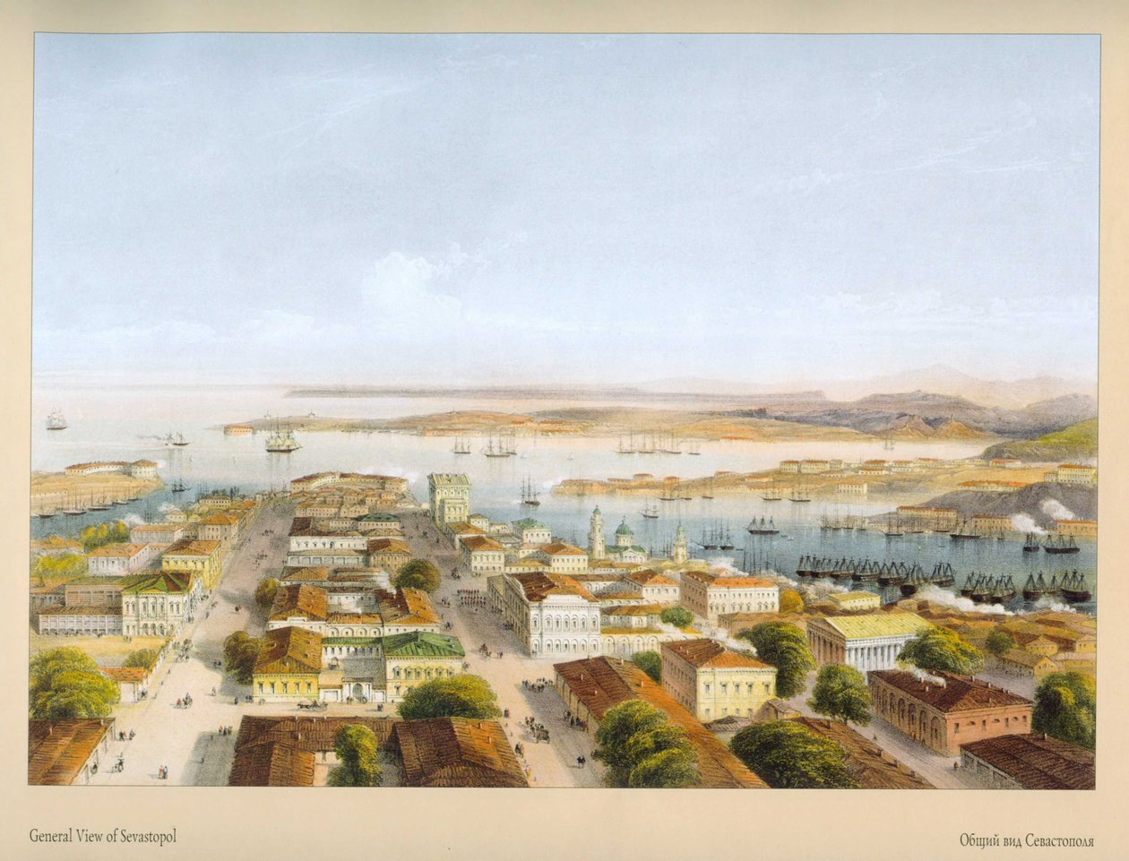 Carlo Bossoli. Generelt syn på Sevastopol af Carlo Bossoli