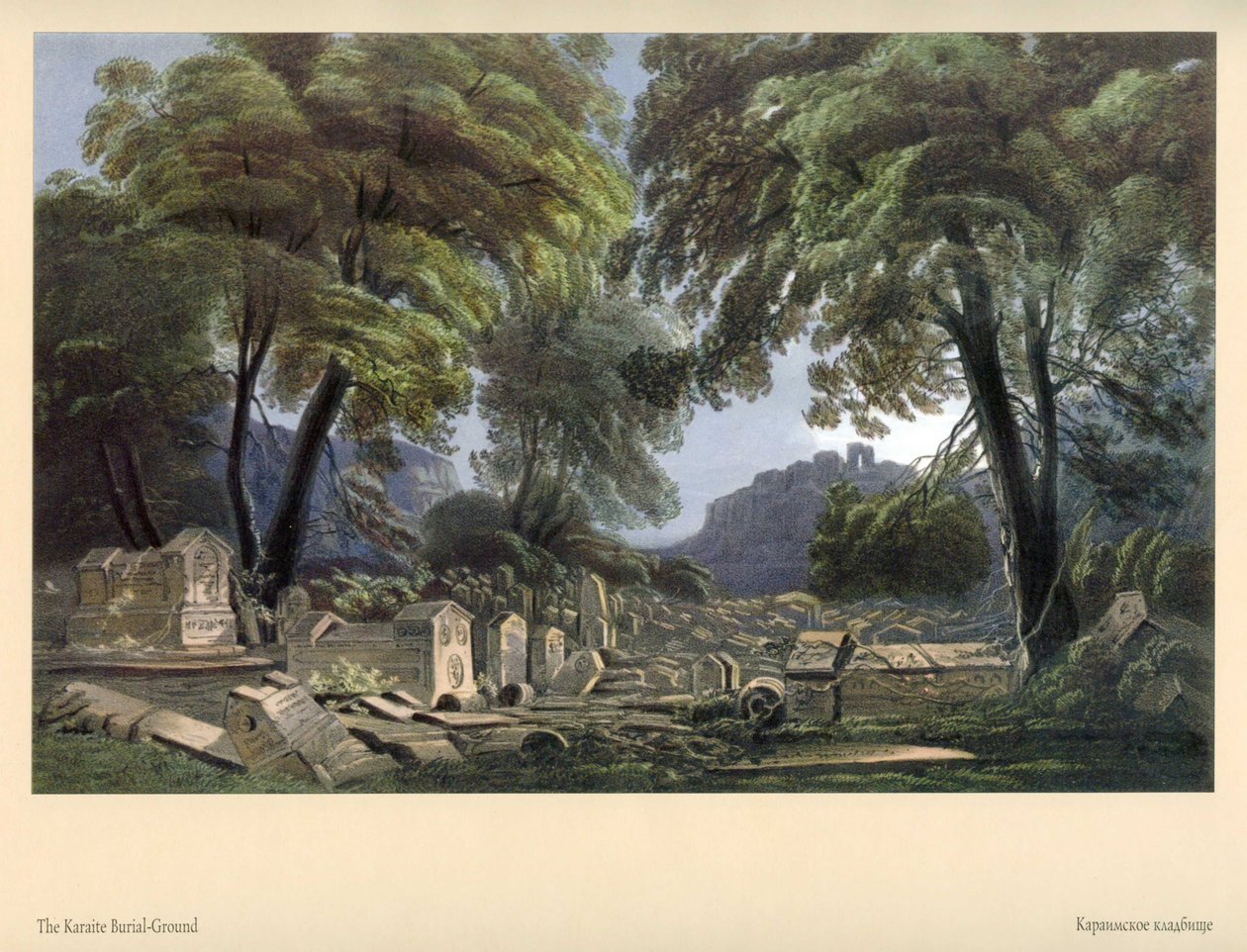 Carlo Bossoli. Karaitisk kirkegård af Carlo Bossoli