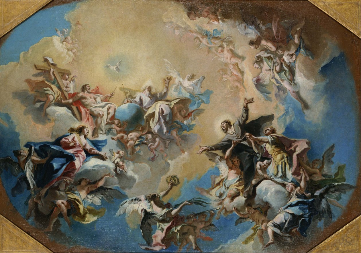 Forherligelsen af St. Felix og St. Adauctus af Carlo Innocenzo Carlone