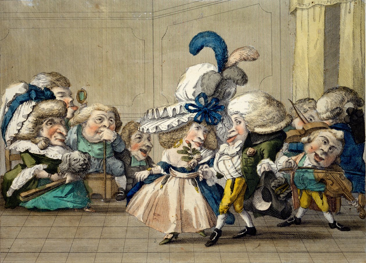 Kuglen, ca. 1790 (håndfarvet gravering) af Carlo Lasinio
