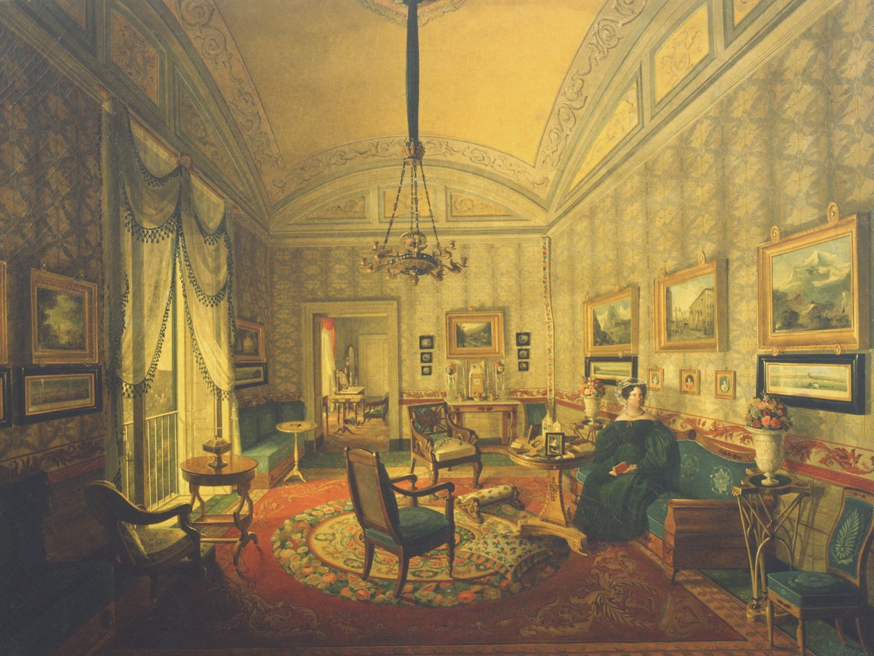 Dronning Maria Isabella af Napoli i sin lejlighed i Reggia di Capodimonte af Carlo de Falco